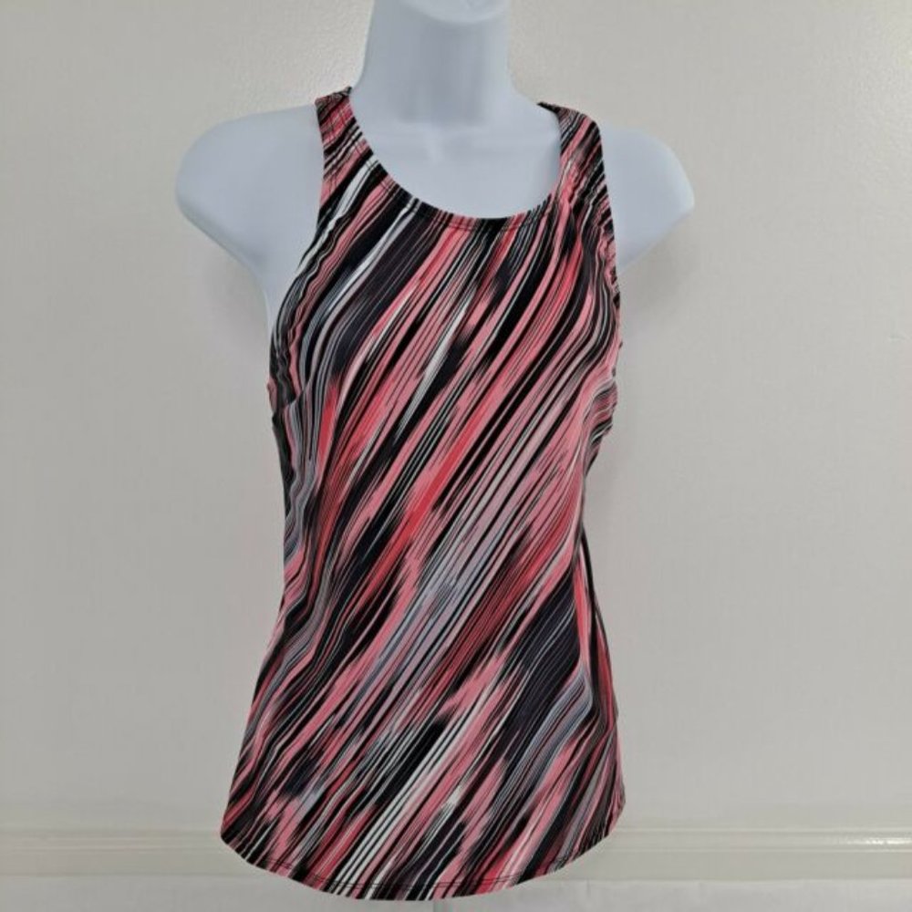 Holipick Tankini Top Swimsuit Swim Pink Black White Large